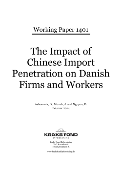 The Impact of Chinese Import Penetration on Danish Firms and