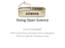 Doing Open Science - Open Science Framework