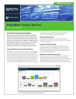 ProjectWise&reg; Scenario Services