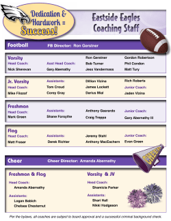 Coaching Staff - Eastside Eagles