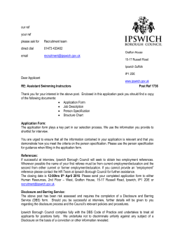PERSON SPECIFICATION Assistant Coach