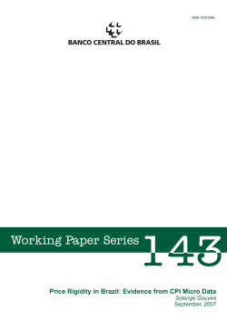 Price Rigidity in Brazil: Evidence from CPI Micro Data