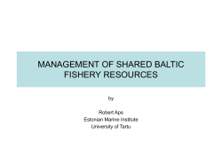 MANAGEMENT OF BALTIC SHARED FISHERY RESOURCES