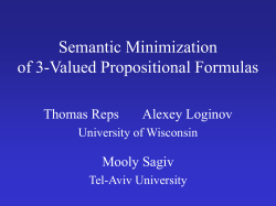 Semantic Minimization of 3-Valued Propositional Formulas