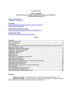 Curriculum Vitae - School of Education