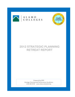 2012 Strategic Planning Retreat Report