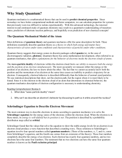 Quantum Mechanical Model of the Atom.
