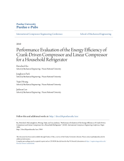 Performance Evaluation of the Energy Efficiency of - Purdue e-Pubs