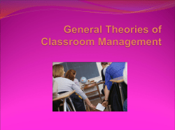 Humanistic and Other Classroom Management