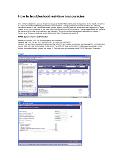 How to troubleshoot real-time inaccuracies One of the most common