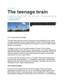 The Teen Brain - Kentucky Writing Project