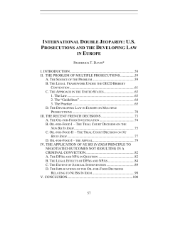 international double jeopardy: us prosecutions and the developing