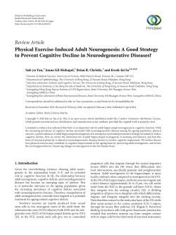 Physical Exercise-Induced Adult Neurogenesis: A Good Strategy to