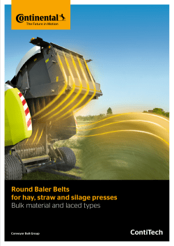Round Baler Belts for hay, straw and silage presses
