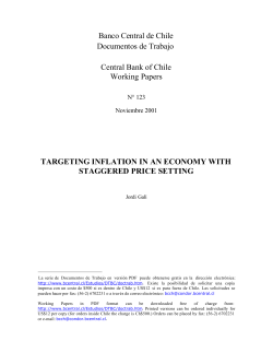 targeting inflation in an economy with staggered price setting