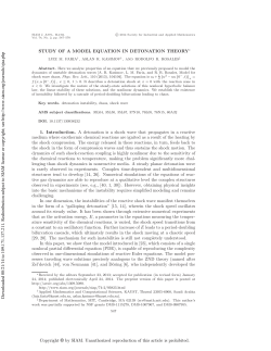 Study of a Model Equation in Detonation Theory