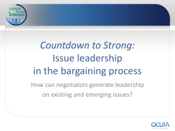 Issue leadership in the bargaining process