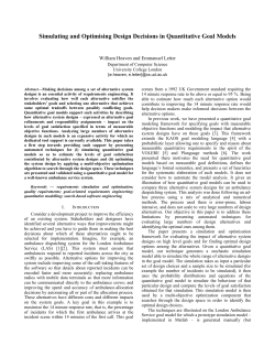 Simulating and Optimising Design Decisions in Quantitative Goal