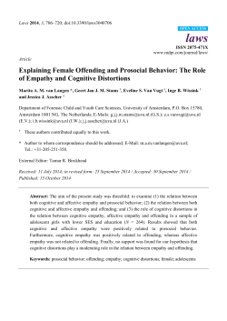Explaining Female Offending and Prosocial Behavior: The