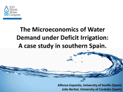 The Microeconomics of Water Demand under Deficit