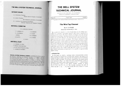 THE BELL SYSTEM TECHNICAL JOURNAL