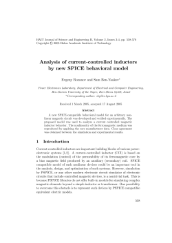 Analysis of current-controlled inductors by new SPICE behavioral