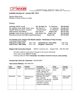Available Housing List &ndash; January 20th 2016 Regular Office Hours