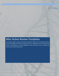 After Action Review Templates