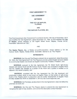 FIRST AMENDMENT TO USE AGREEMENT