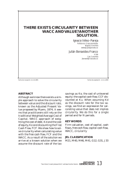 THERE EXISTS CIRCULARITY BETWEEN WACC AND VALUE