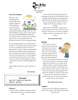 Kenton CAL April 2016 Newsletter - Care-A