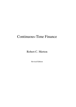 Continuous-Time Finance
