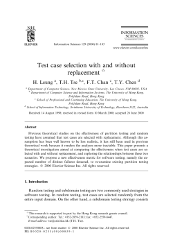 Test case selection with and without replacement q