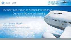 NGAP Outreach meeting deliverables