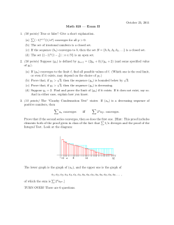 October 25, 2011 Math 323 &mdash; Exam II 1. (20 points)