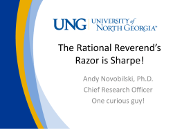 The Reverand*s Rational Razor is Sharpe!