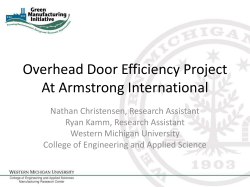 Overhead Door Efficiency Project At Armstrong International