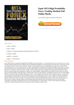 Epub MT4 High Probability Forex Trading Method