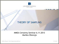 Theory of Sampling