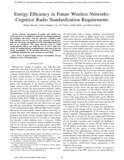 Energy Efficiency in Future Wireless Networks: Cognitive Radio