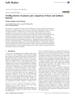 Swelling kinetics of polymer gels: comparison of linear and