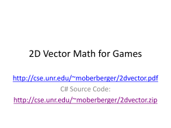 2D Vector Math for Games