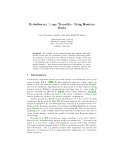 Evolutionary Image Transition Using Random Walks