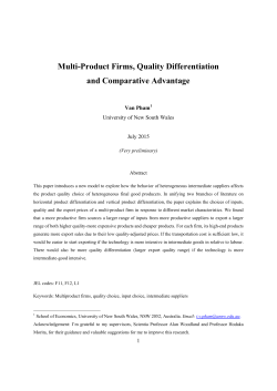 Multi-Product Firms, Quality Differentiation and Comparative