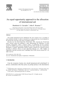 An equal-opportunity approach to the allocation of