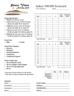300/600 Indoor - Paseo Vista Archery