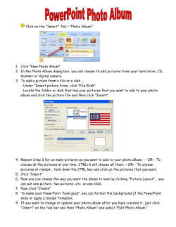 Steps for creating a Photo Album in PowerPoint