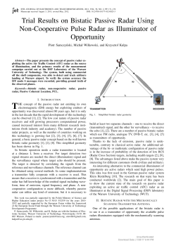 Trial Results on Bistatic Passive Radar Using Non