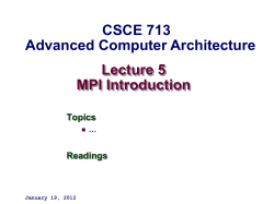 CSCE 212 Computer Architecture