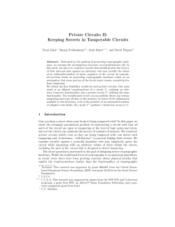 Private Circuits II: Keeping Secrets in